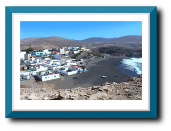 Village of Ajuy with black sand beach on the island of Fuerteventura