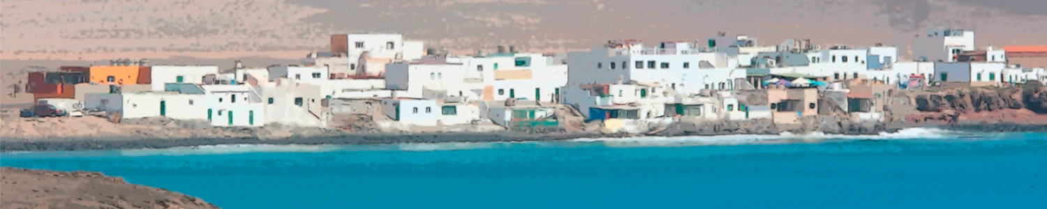 Fuerte a small fishing village with white painted houses in a remote part of the island of fuerteventure in the canary islands